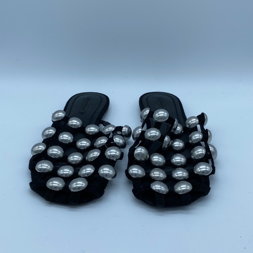 AUTHENTIC ALEXANDER WANG STUDDED SLIDES